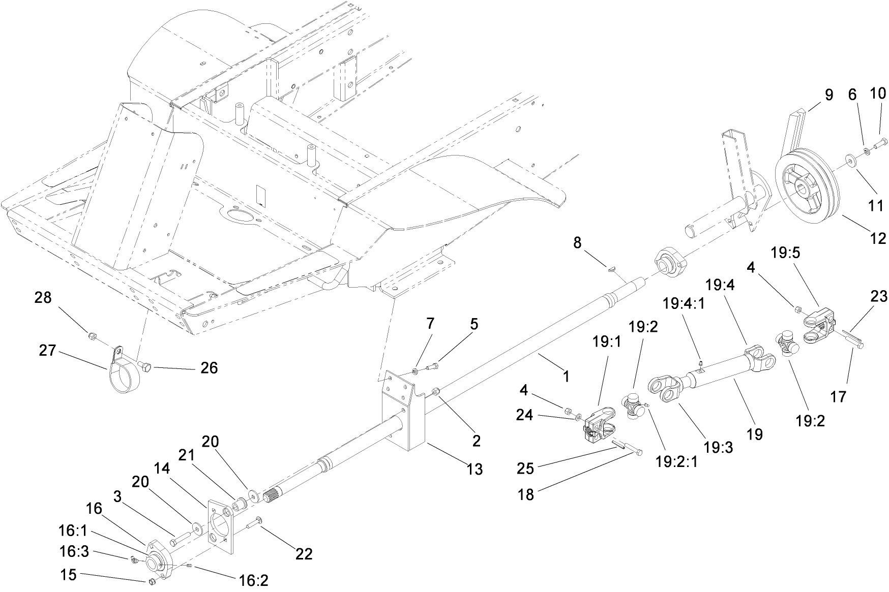 Power-Take-Off and Shaft Assembly