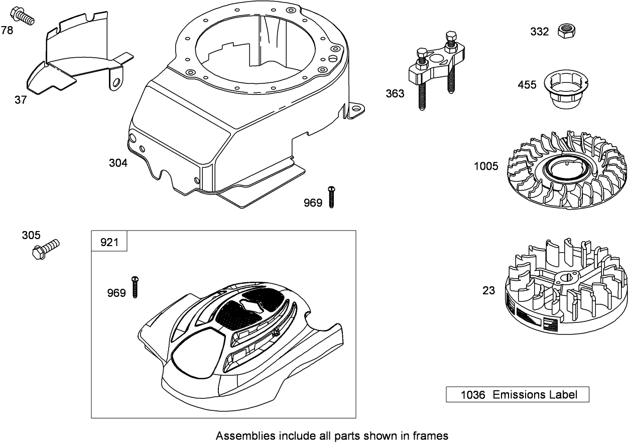 Blower Housing Assembly  Briggs and Stratton 126T02-0230-B1