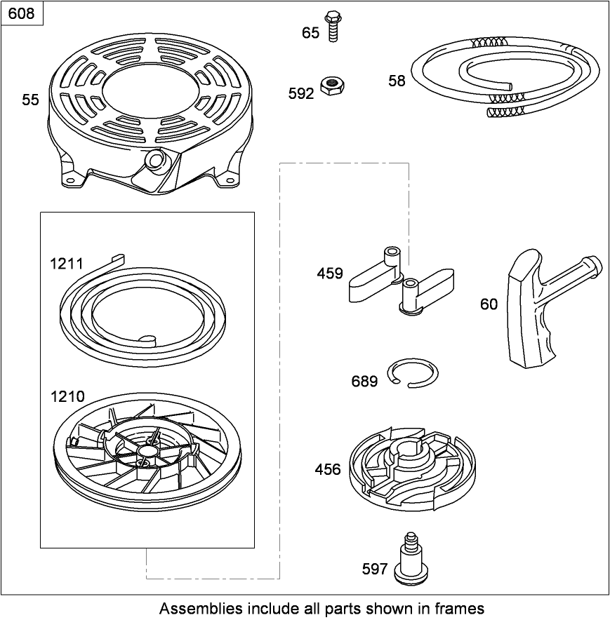 Starter Assembly  Briggs and Stratton 126T02-0230-B1