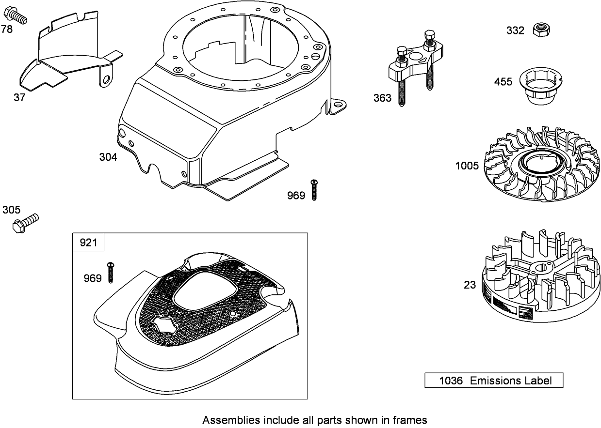 Blower Housing Assembly  Briggs and Stratton 126T02-0233-B1