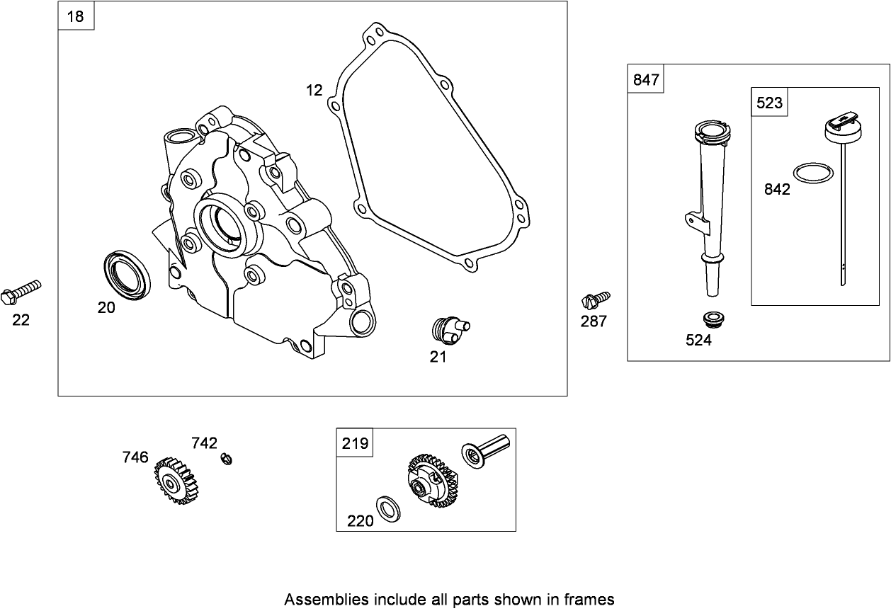 Crankcase Assembly  Briggs and Stratton 126302-0321-B8