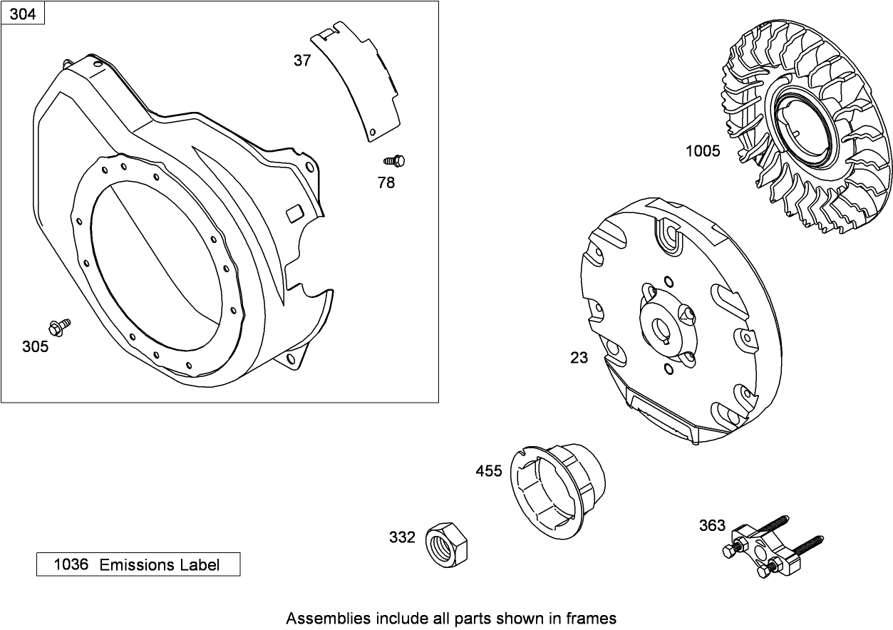 Blower Housing Assembly  Briggs and Stratton 126302-0321-B8