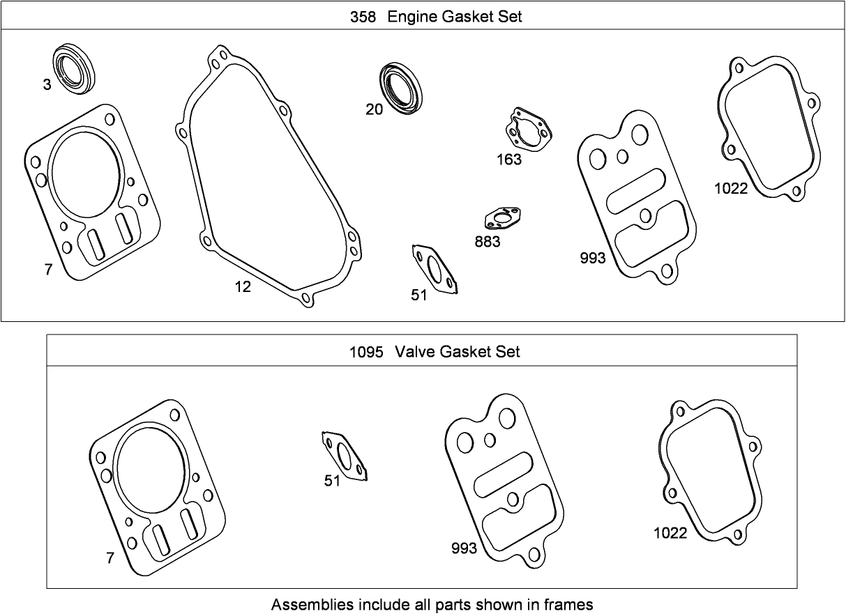 Engine Gasket Set  Briggs and Stratton 126302-0321-B8