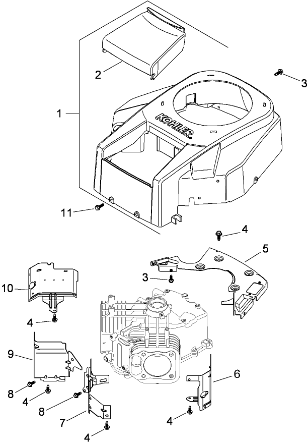 Blower Housing Assembly  Kohler SV830-0013