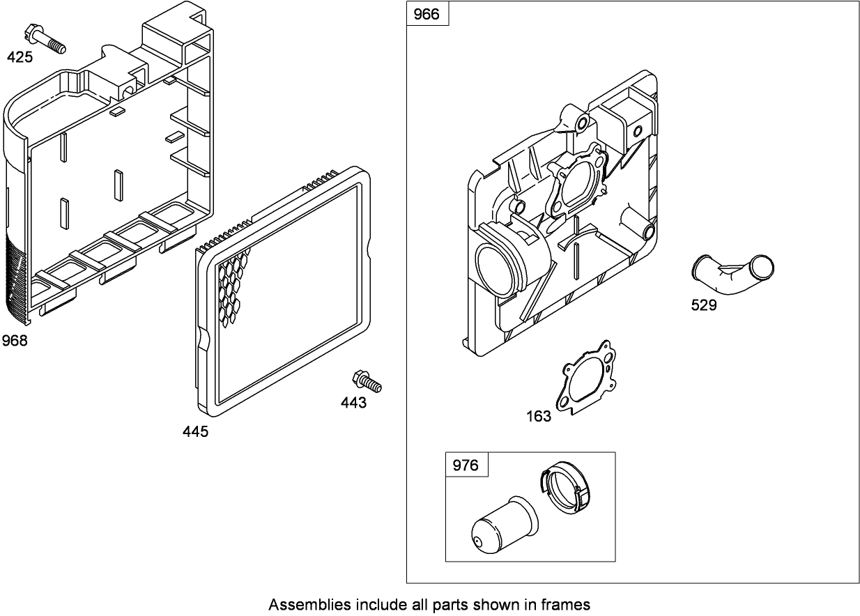 Air Cleaner Assembly  Briggs and Stratton 126T02-0233-B1