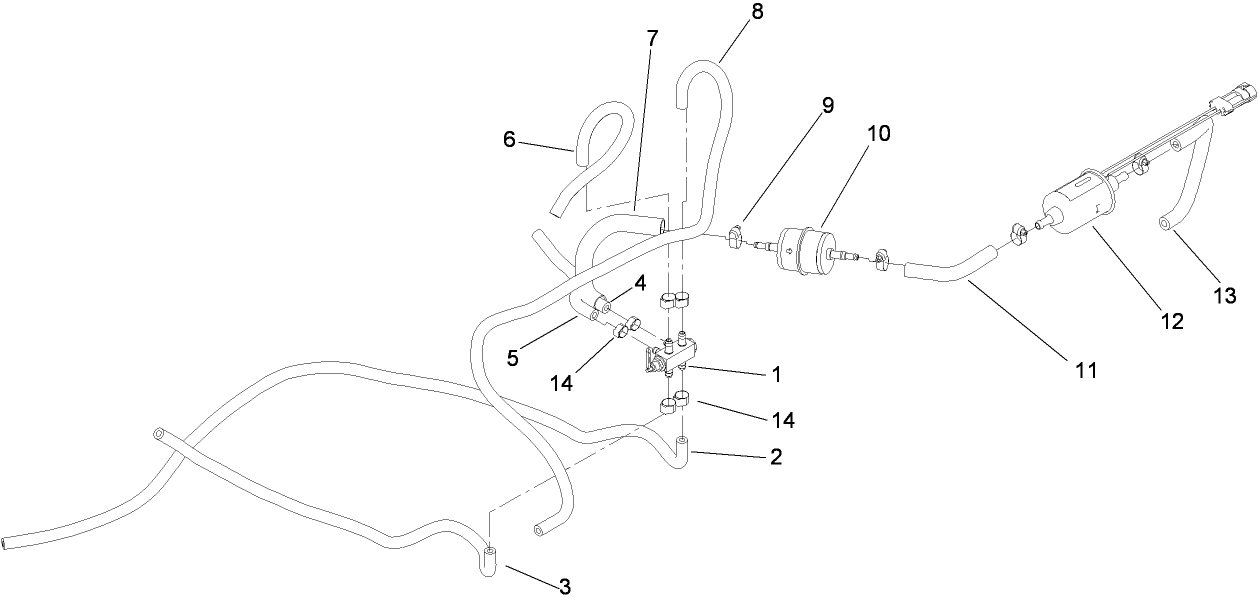 Fuel Hoses, Pump and Filter Assembly