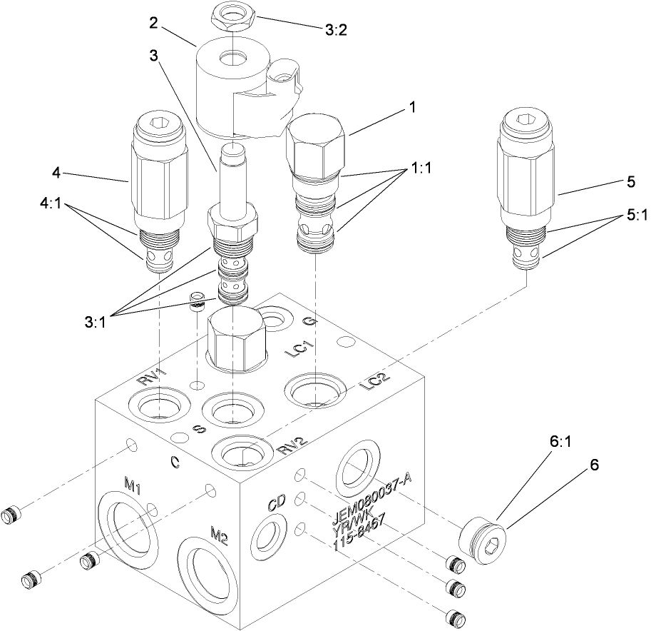 Hydraulic PTO Manifold Assembly No. 115-8467