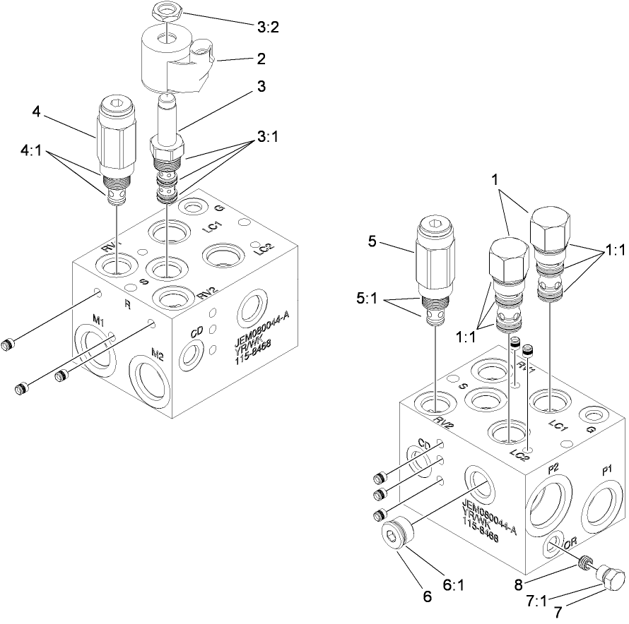 Hydraulic PTO Manifold Assembly No. 115-8468