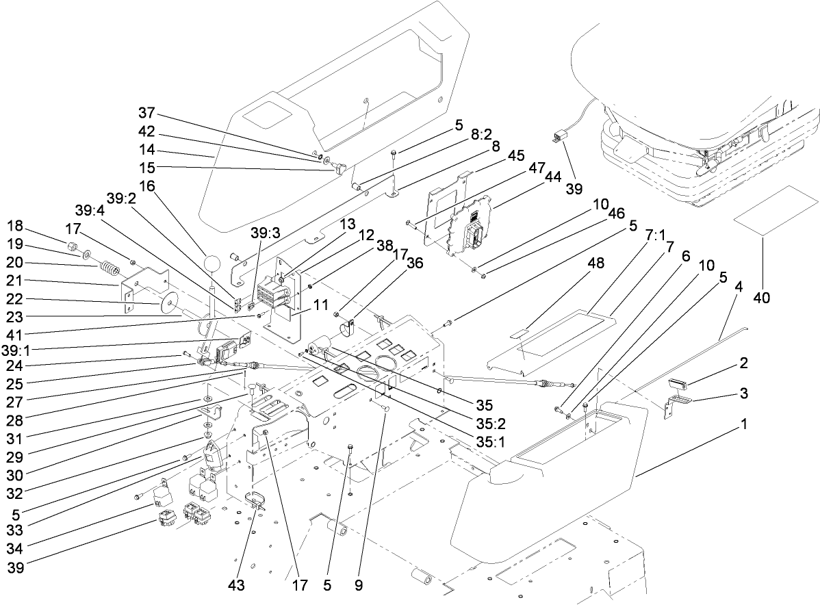 Control Console and Tool Box Assembly