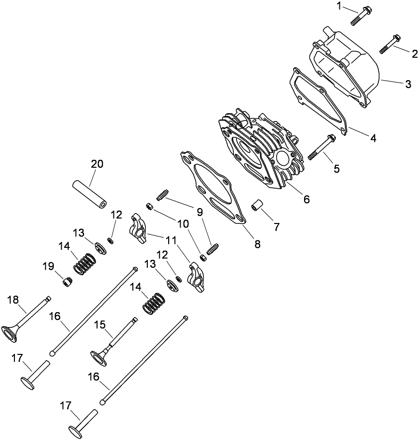 Head, Valve and Breather Assembly  Kohler CS12-941621
