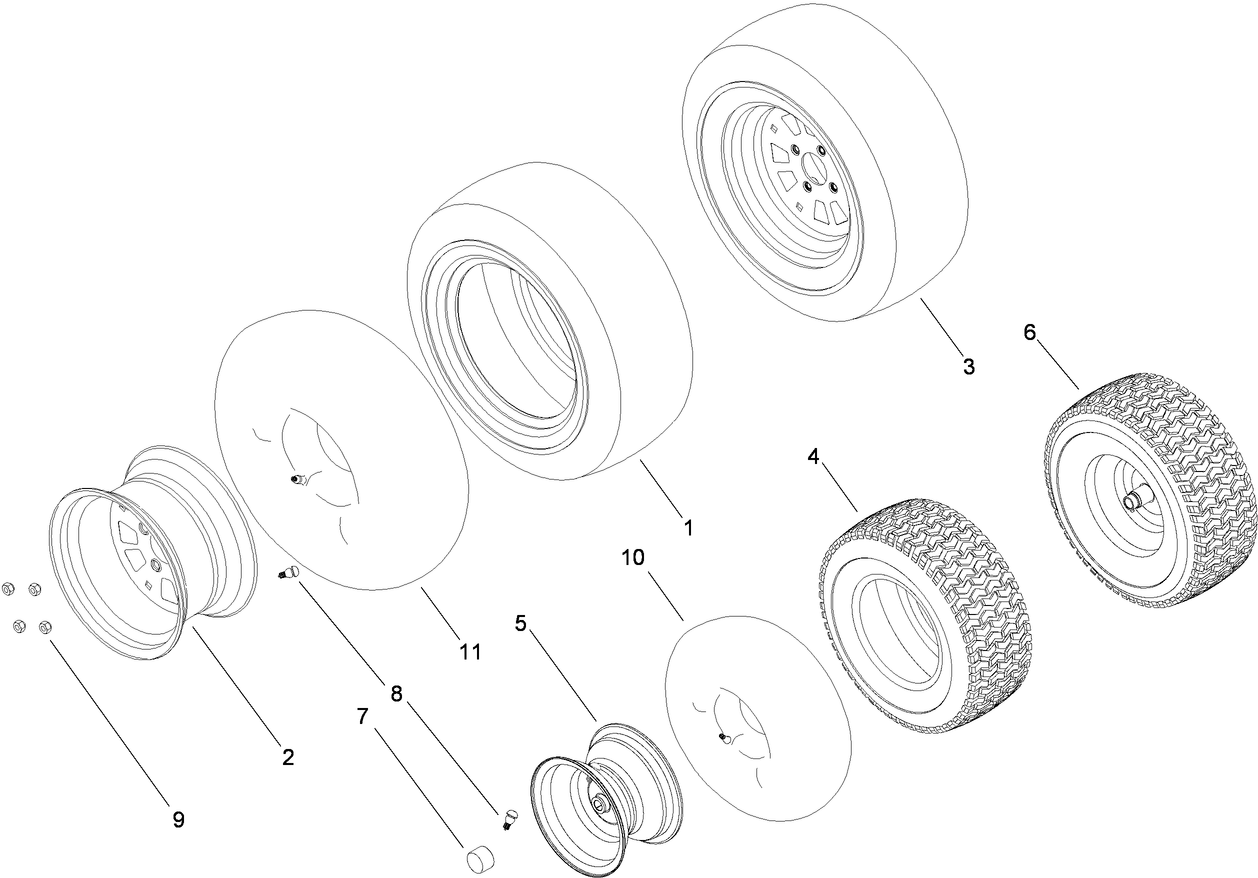 Front and Rear Wheel Assembly