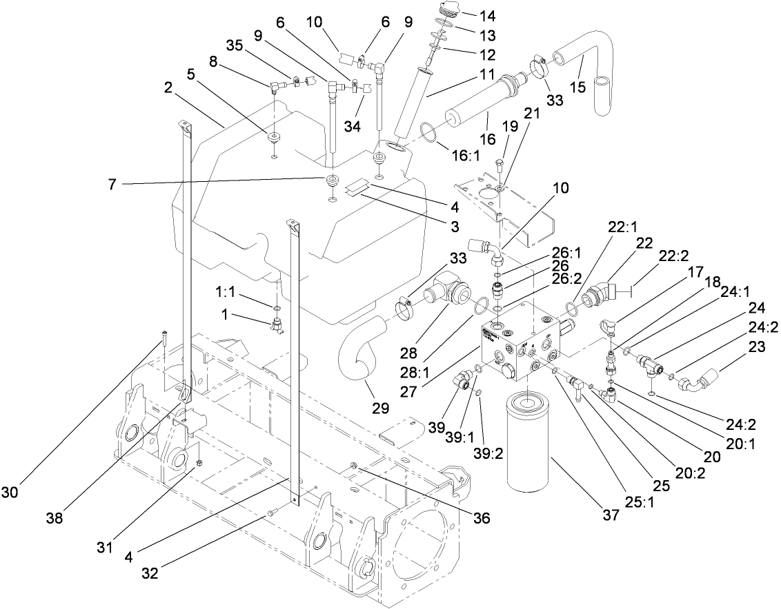 Hydraulic Reservoir and Filter Assembly