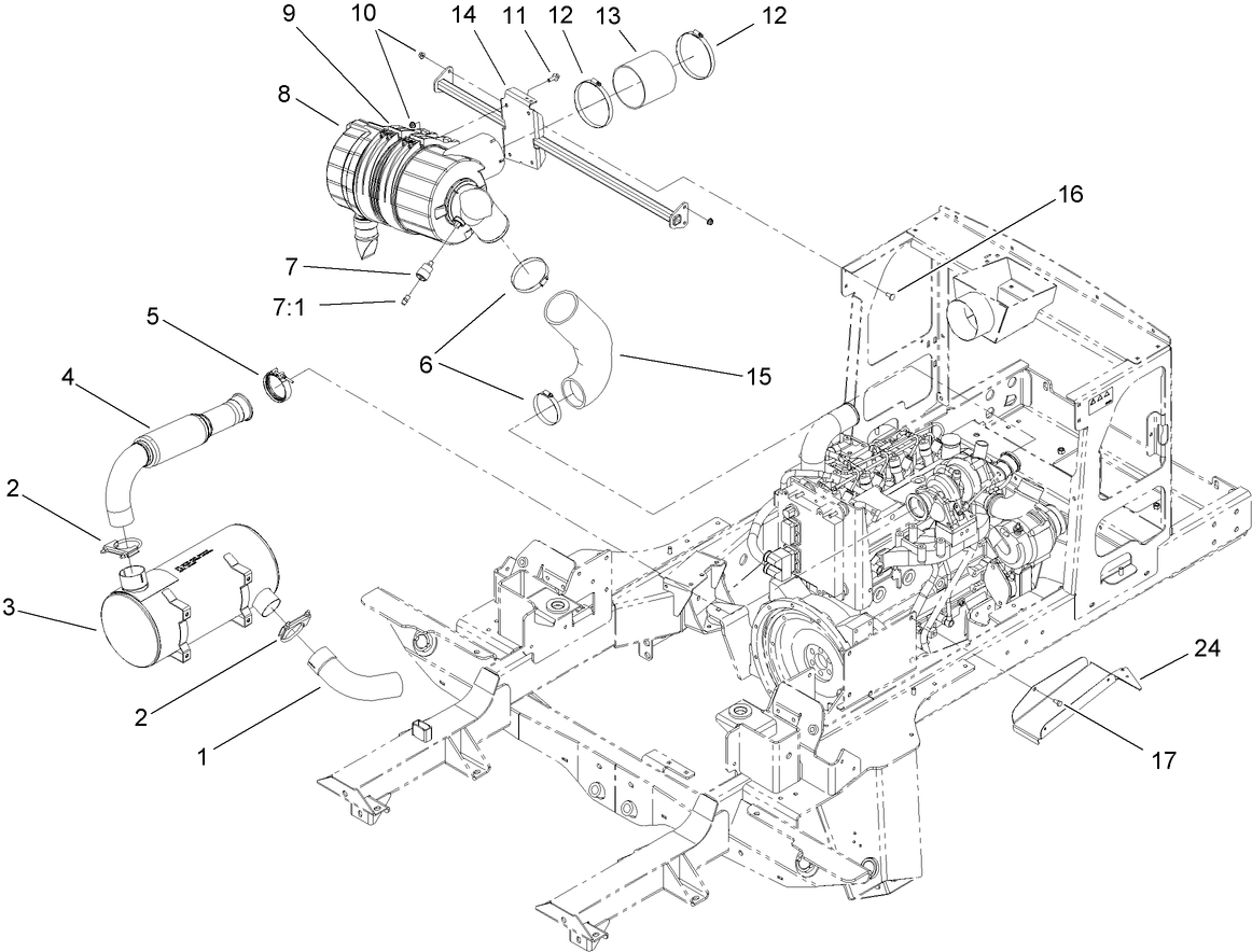 Air Cleaner and Muffler Assembly