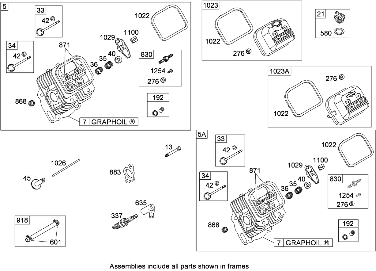 Cylinder Head Assembly  Briggs and Stratton 295440-0153-G1