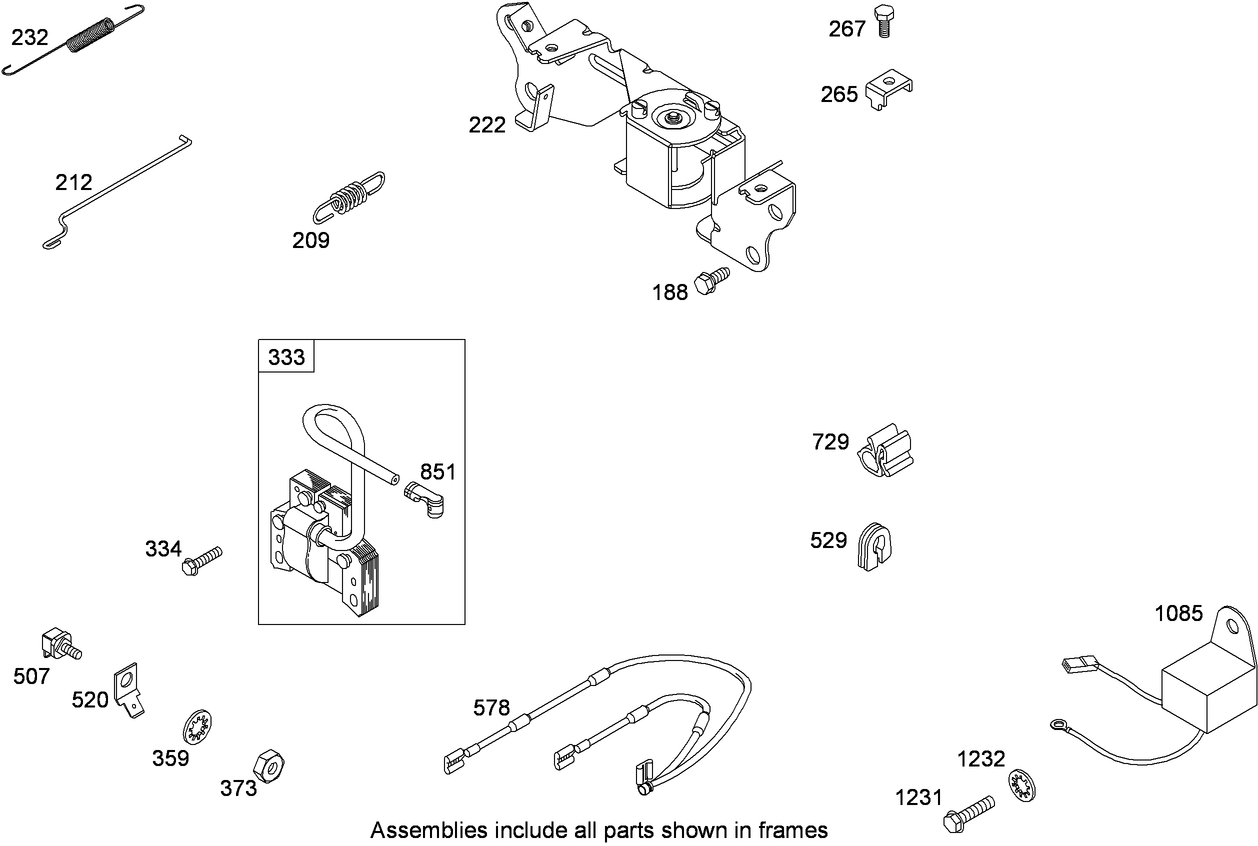 Governor Control Assembly  Briggs and Stratton 295440-0153-G1