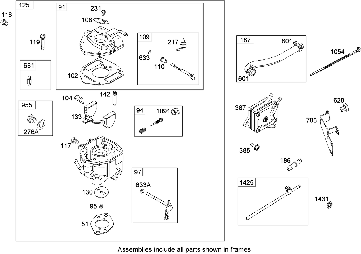 Carburetor and Fuel Pump Assembly  Briggs and Stratton 295440-0153-G1