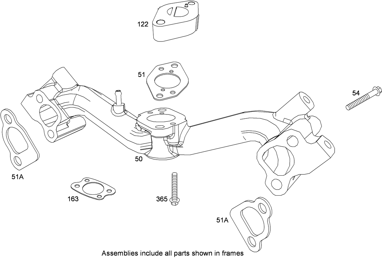 Intake Manifold Assembly  Briggs and Stratton 295440-0153-G1