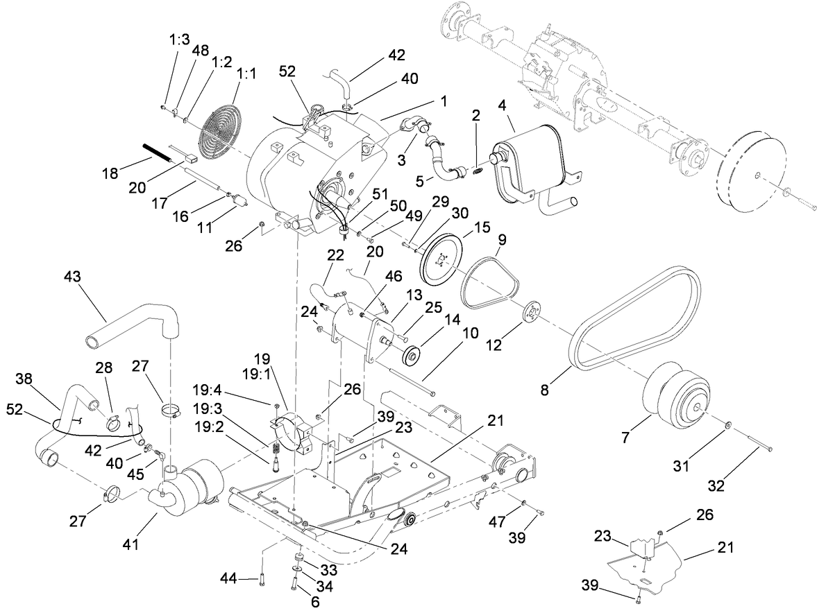 Engine and Clutch Assembly