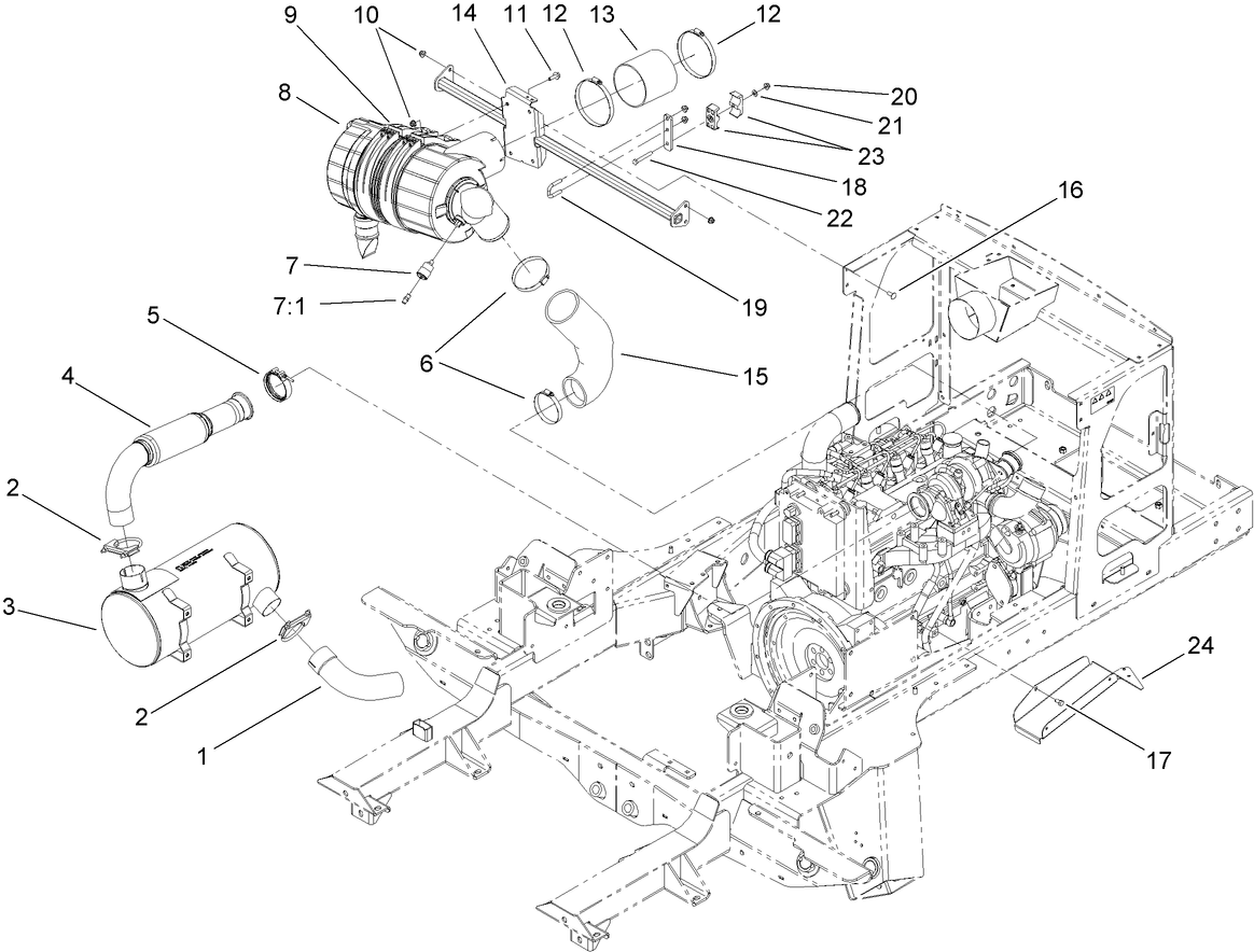 Air Cleaner and Muffler Assembly