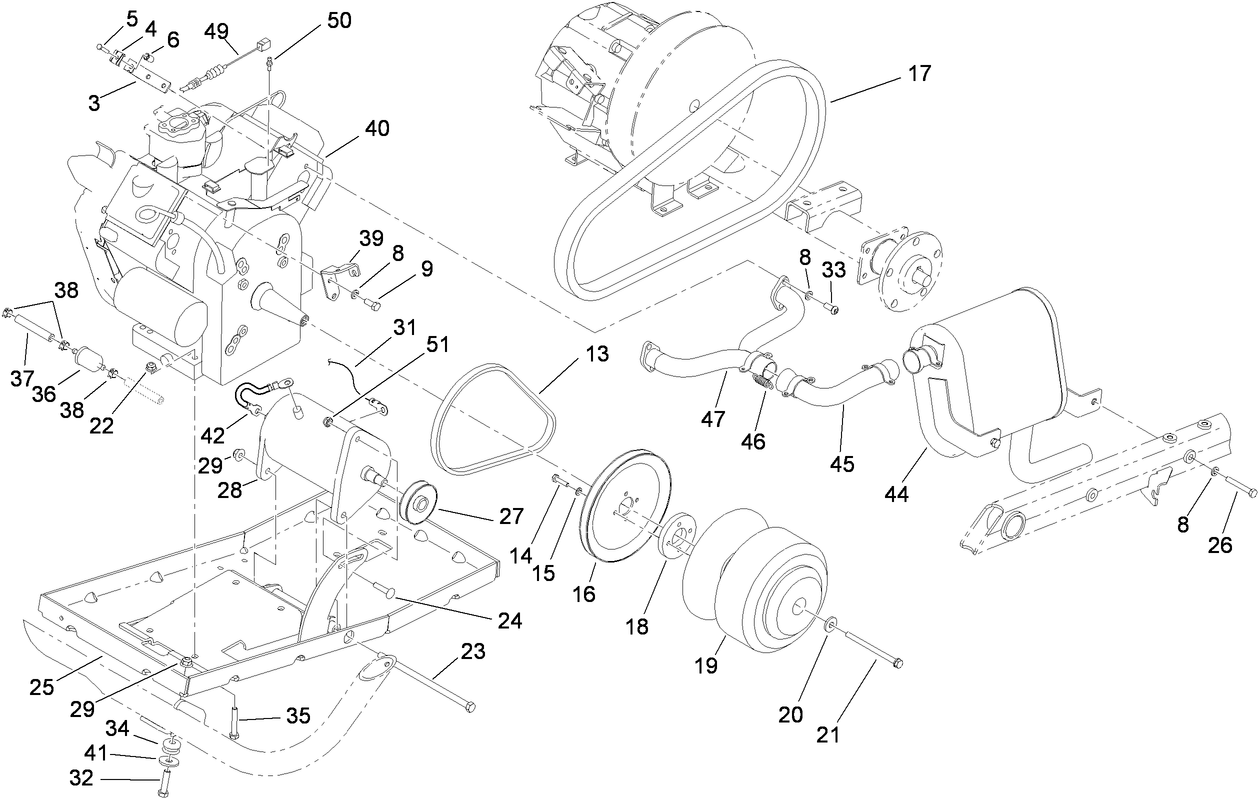 Engine and Clutch Assembly