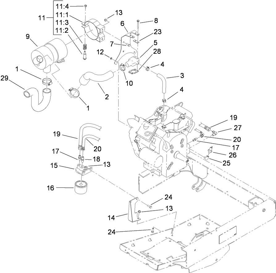 Oil Filter and Air Cleaner Assembly