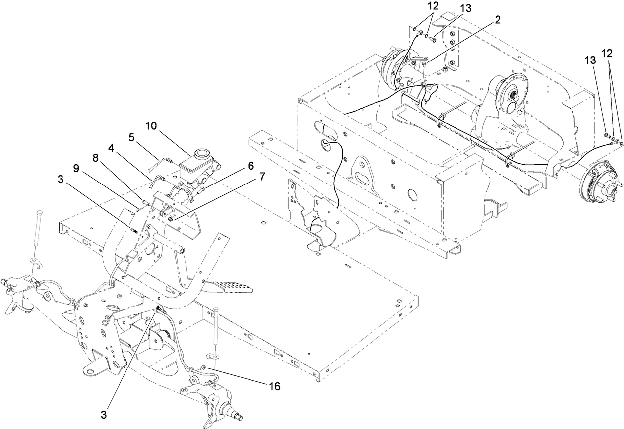 Master Cylinder and Brake Line Assembly