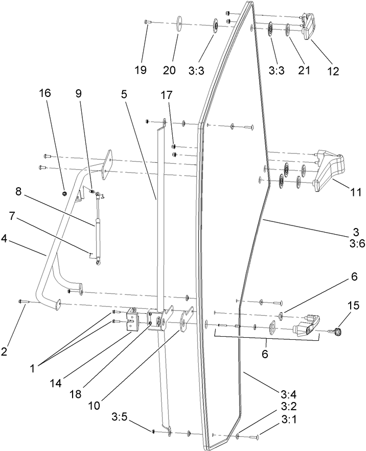 Left Door  Cab Assembly No. 110-5906