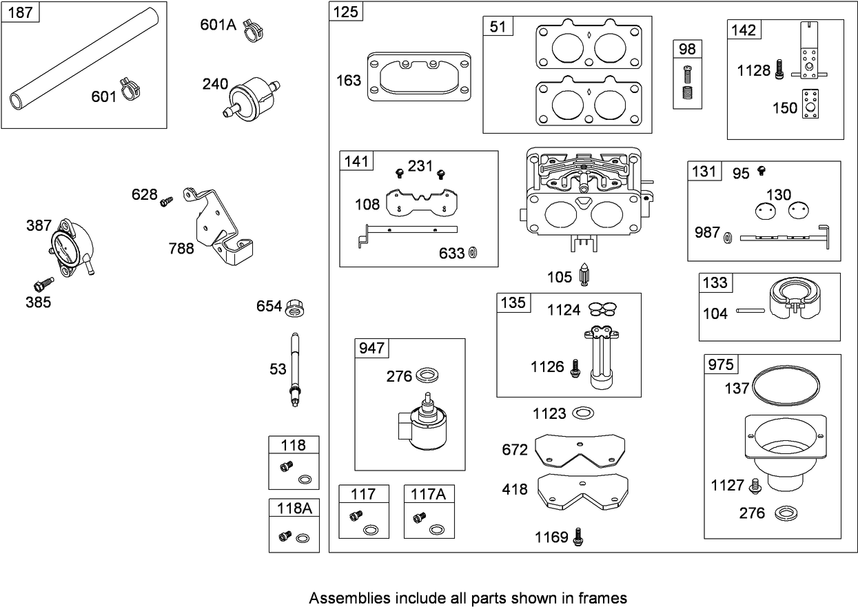 Carburetor and Fuel Pump Assembly  Briggs and Stratton 407777-0550-E1