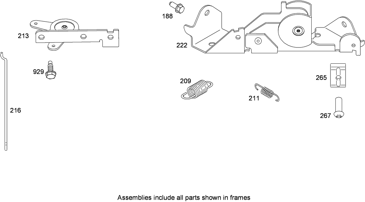 Governor Control Assembly  Briggs and Stratton 407777-0550-E1