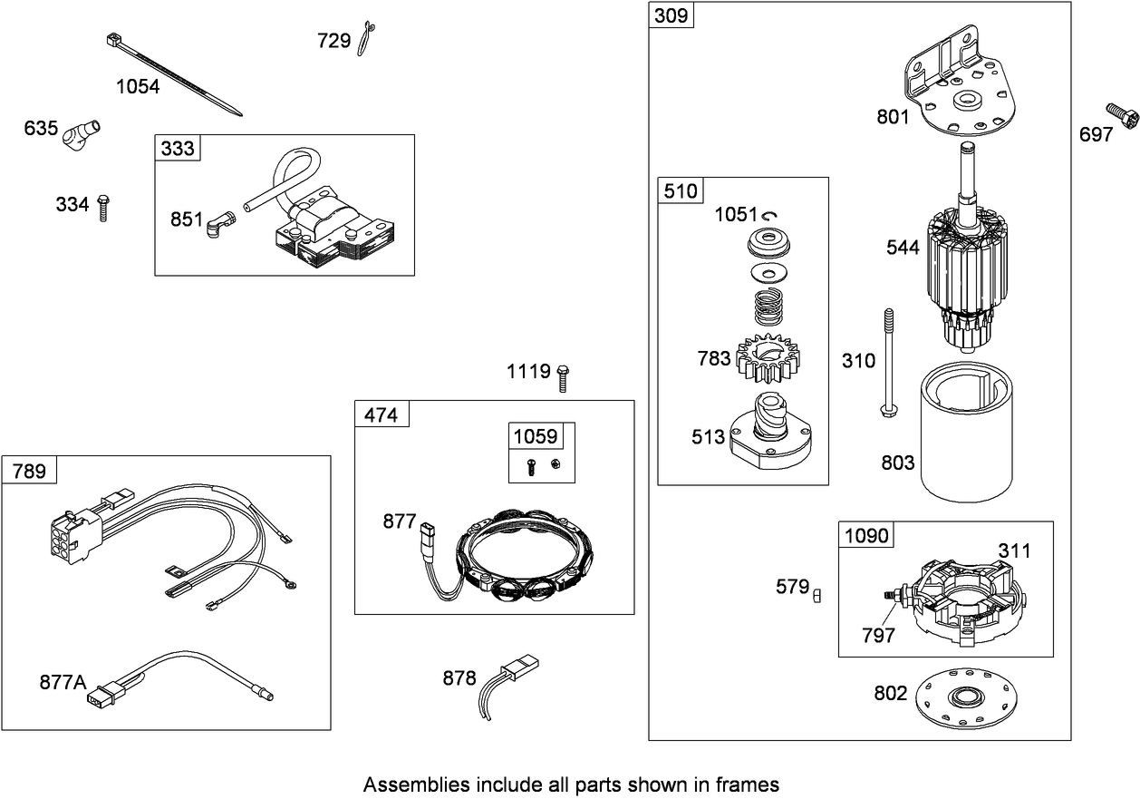 Starter Assembly  Briggs and Stratton 407777-0550-E2