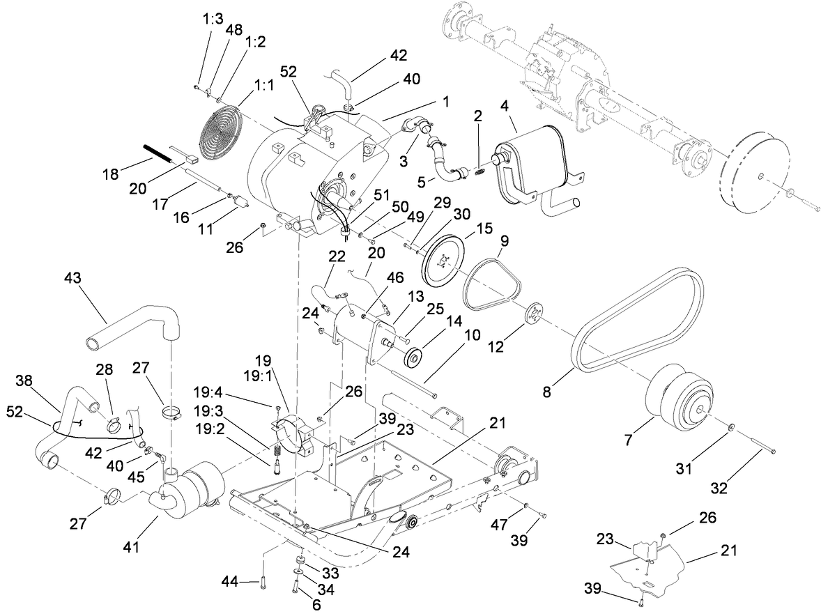 Engine and Clutch Assembly