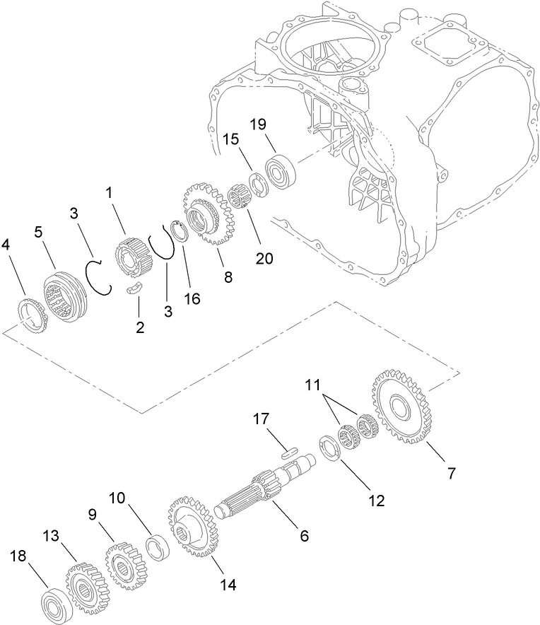 Reduction Shaft Assembly Transaxle Assembly No. 115-7783
