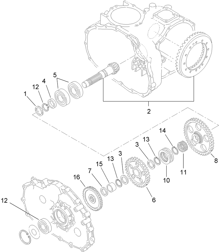 Countershaft Assembly  4 Wheel Drive Transaxle Assembly No. 115-2175