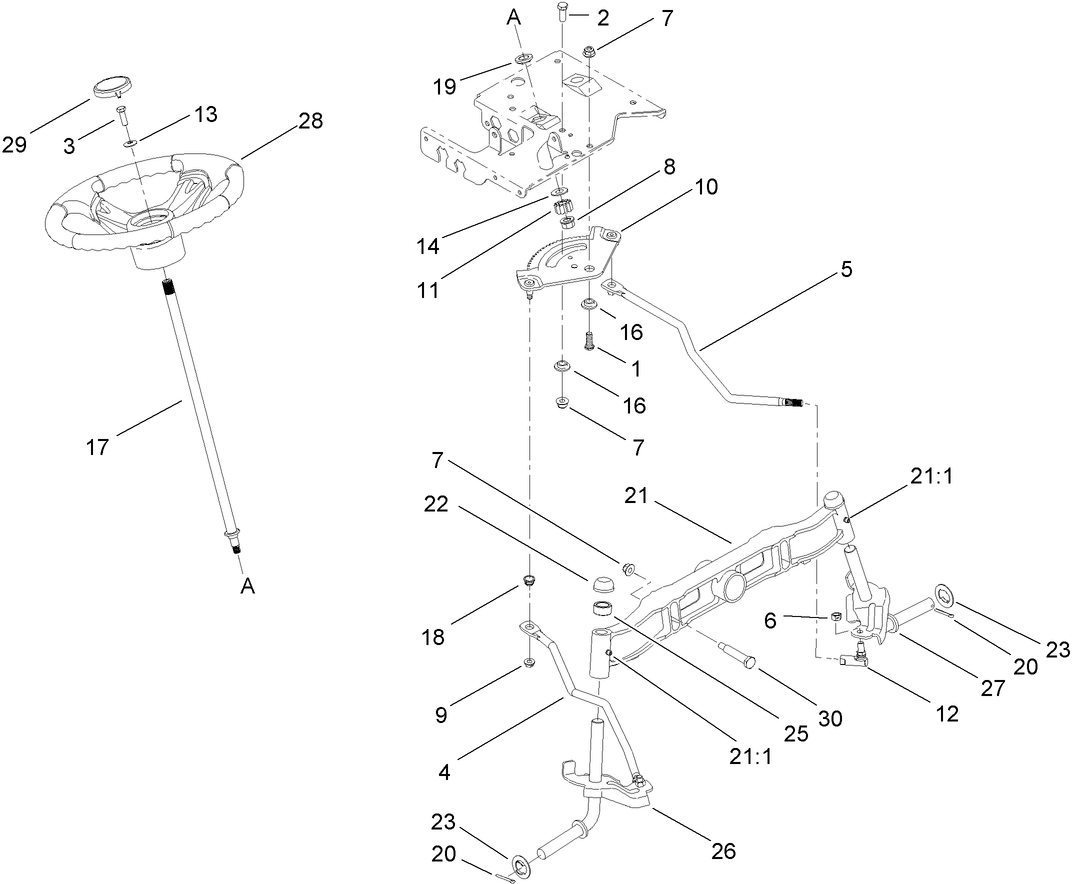 Steering and Front Axle Assembly