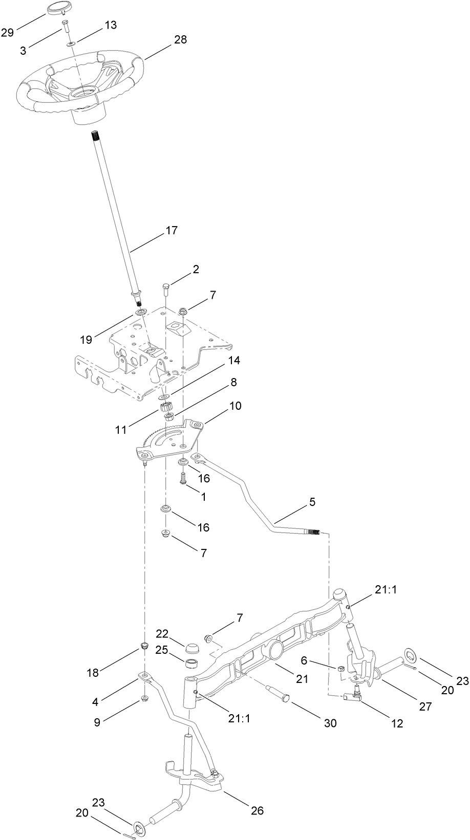 Steering and Front Axle Assembly