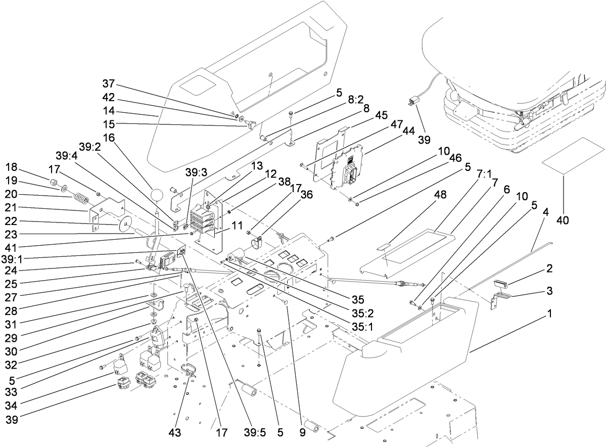 Control Console and Tool Box Assembly