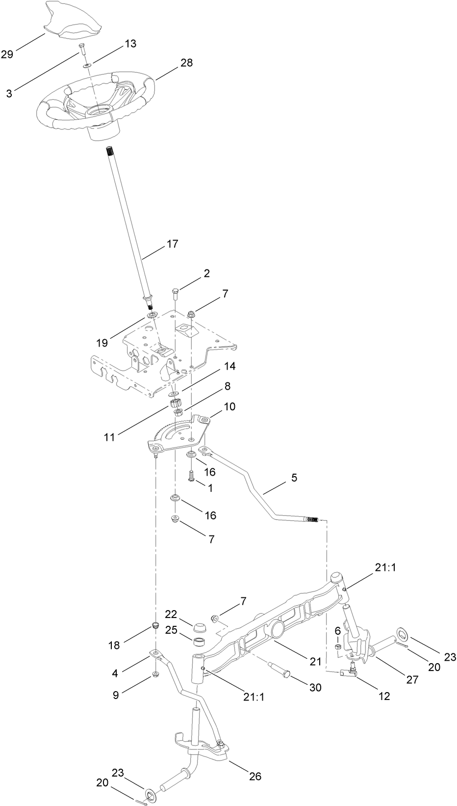 Steering and Front Axle Assembly