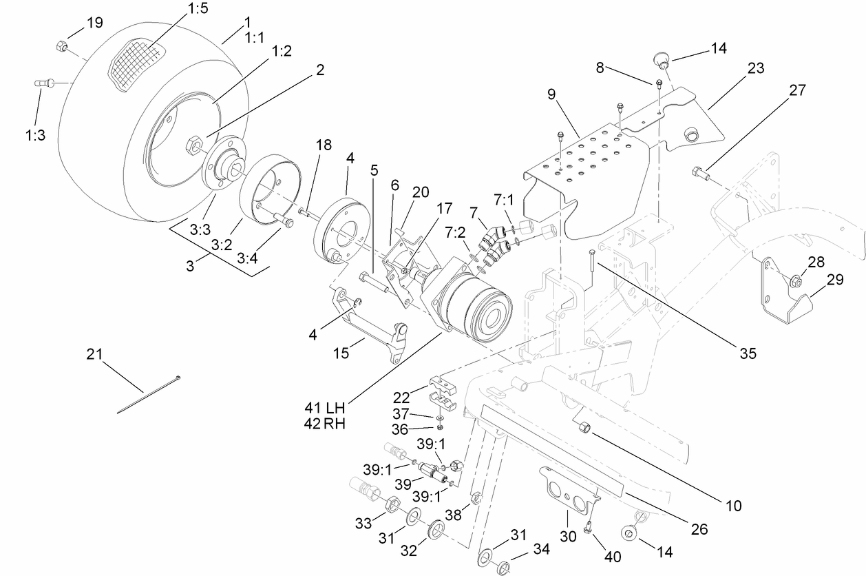 Front Wheel and Brake Assembly