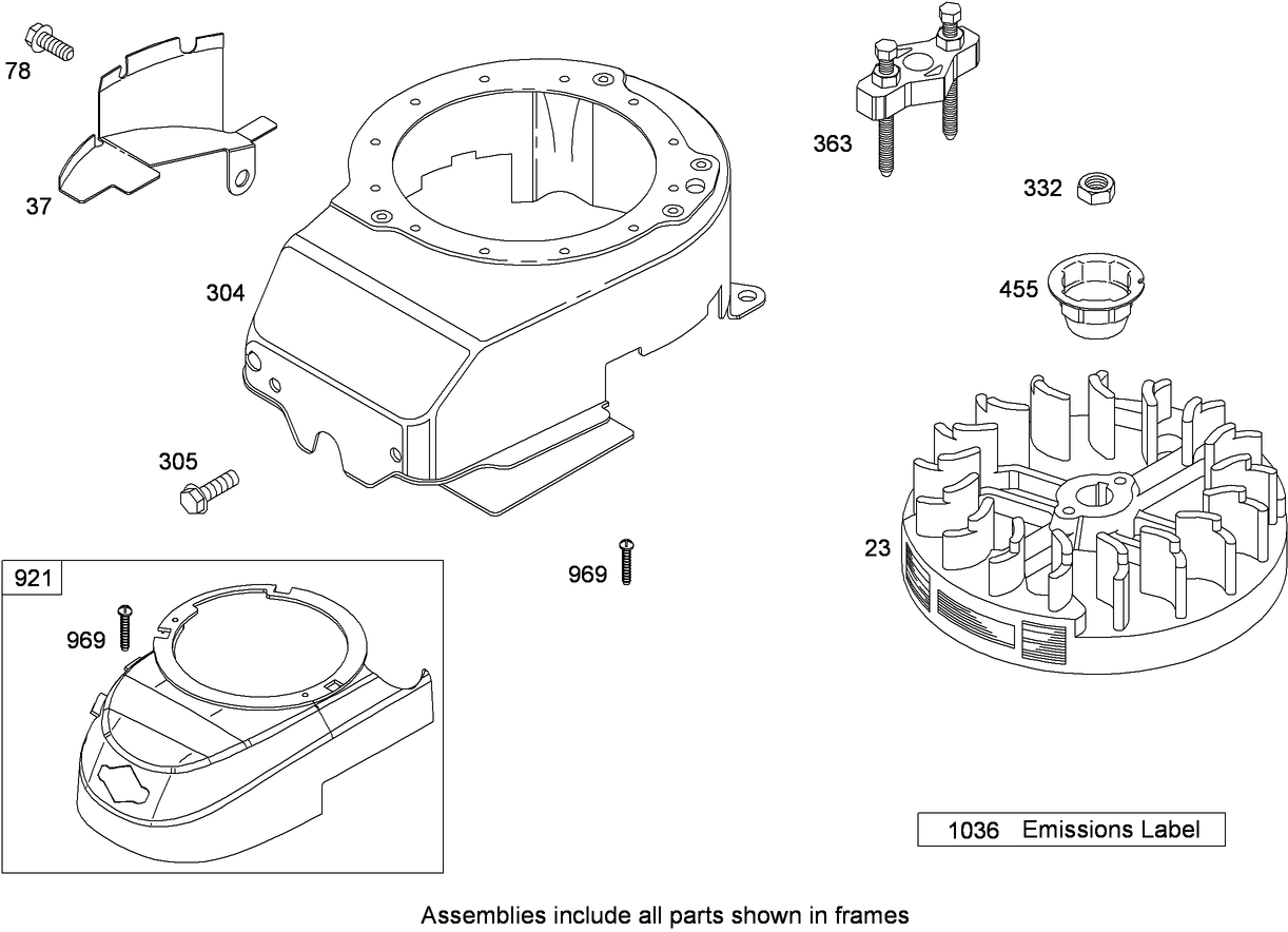 Blower Housing Assembly  Briggs and Stratton 126T02-0236-B1