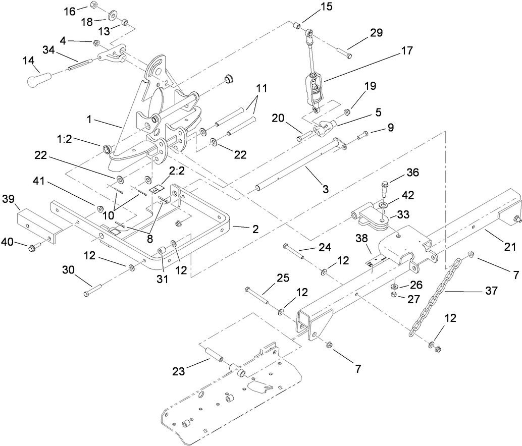 Lift Arm and Hanger Assembly