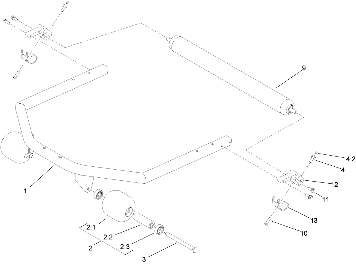 Roller and Carrier Frame Assembly