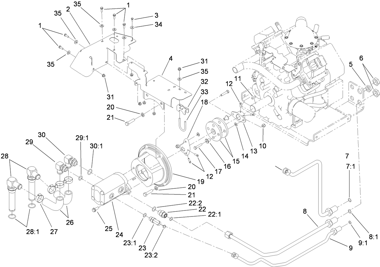 Hydraulic Pump and Filter Assembly