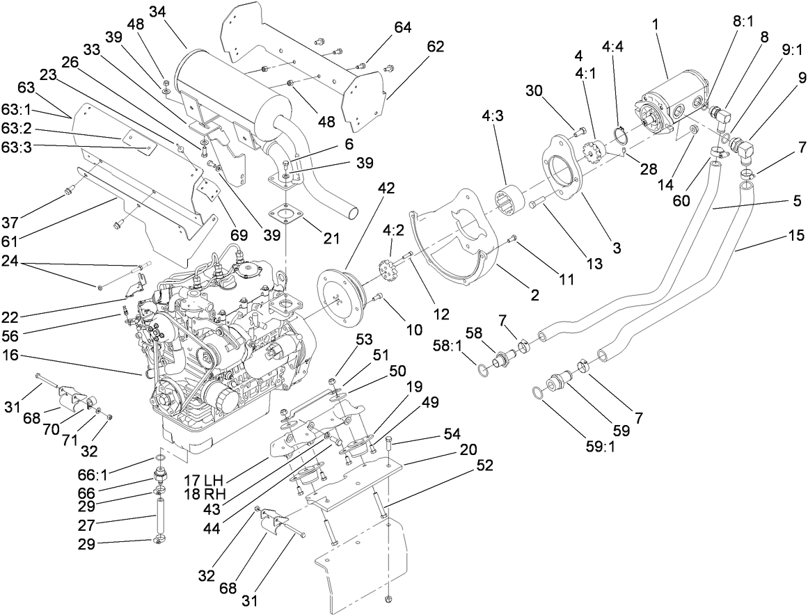 Engine and Pump Assembly