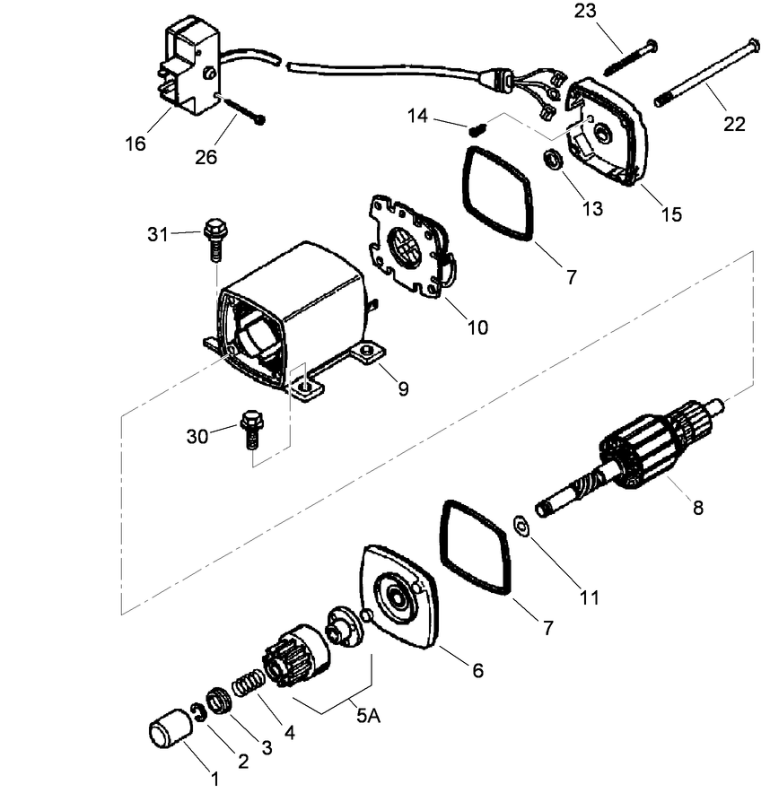 Electric Starter Assembly No. 33329D Tecumseh LH358SA-159625A