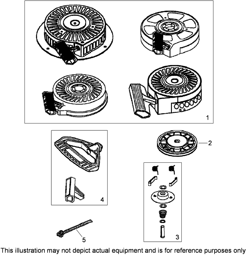 Recoil Starter Assembly No. 590733 (Optional) Tecumseh LH358SA-159625A