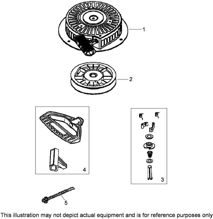 Recoil Starter Assembly No. 590749 Tecumseh LH358SA-159625A
