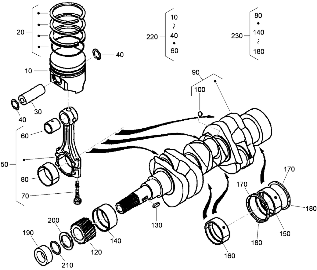 Piston and Crankshaft Assembly