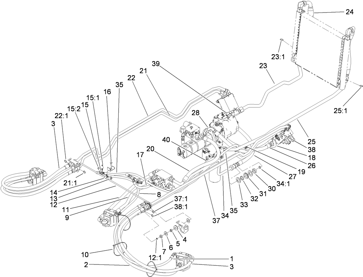 Power-Take-Off Hydraulic Assembly