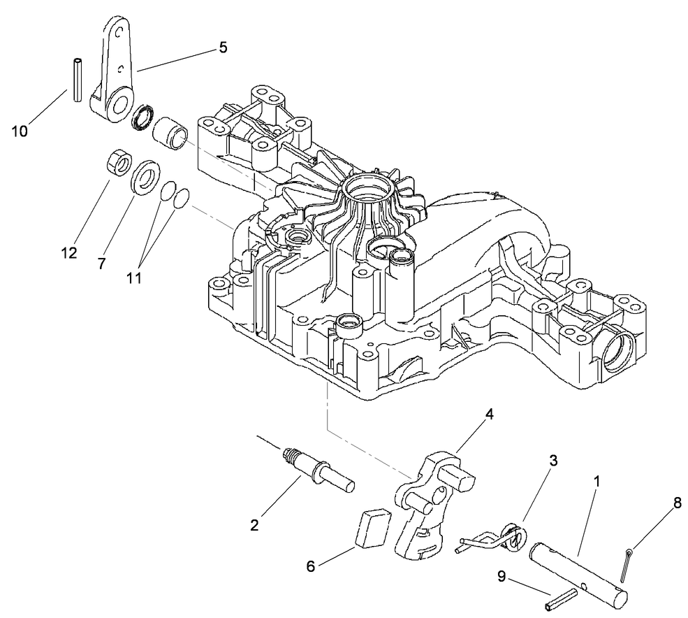 Control Shaft Assembly  Transmission Assembly No. 104-2889