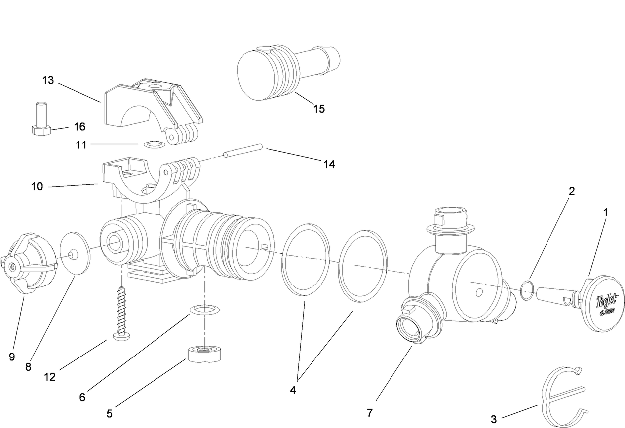 LH Single Turret Body Assembly No. 108-3725